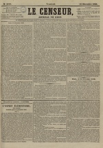 Le Censeur : journal de Lyon, politique, industriel et littéraire, N°3737, pp. 1