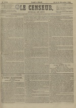 Le Censeur : journal de Lyon, politique, industriel et littéraire, N°3734, pp. 1
