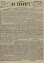 Le Censeur : journal de Lyon, politique, industriel et littéraire, N°3739, pp. 1
