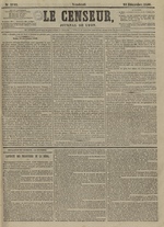Le Censeur : journal de Lyon, politique, industriel et littéraire, N°3743, pp. 1