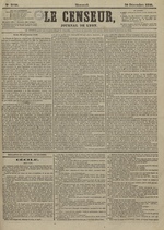 Le Censeur : journal de Lyon, politique, industriel et littéraire, N°3746, pp. 1