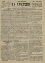 Le Censeur : journal de Lyon, politique, industriel et littéraire, N°3749, pp. 1