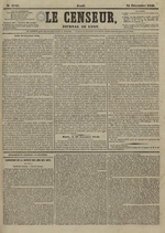 Le Censeur : journal de Lyon, politique, industriel et littéraire, N°3747, pp. 1