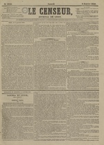 Le Censeur : journal de Lyon, politique, industriel et littéraire, N°3755, pp. 1
