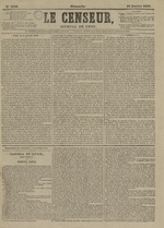 Le Censeur : journal de Lyon, politique, industriel et littéraire, N°3756, pp. 1