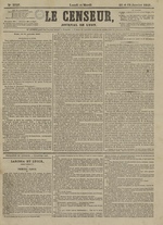 Le Censeur : journal de Lyon, politique, industriel et littéraire, N°3757, pp. 1