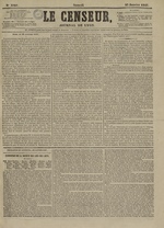 Le Censeur : journal de Lyon, politique, industriel et littéraire, N°3767, pp. 1