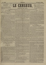 Le Censeur : journal de Lyon, politique, industriel et littéraire, N°3768, pp. 1