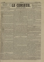 Le Censeur : journal de Lyon, politique, industriel et littéraire, N°3820, pp. 1