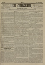 Le Censeur : journal de Lyon, politique, industriel et littéraire, N°3824, pp. 1