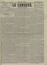 Le Censeur : journal de Lyon, politique, industriel et littéraire, N°3848, pp. 1