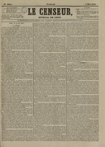 Le Censeur : journal de Lyon, politique, industriel et littéraire, N°3855, pp. 1