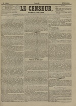 Le Censeur : journal de Lyon, politique, industriel et littéraire, N°3856, pp. 1