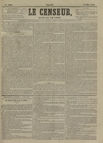 Le Censeur : journal de Lyon, politique, industriel et littéraire, N°3862, pp. 1