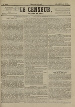 Le Censeur : journal de Lyon, politique, industriel et littéraire, N°3895, pp. 1
