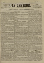 Le Censeur : journal de Lyon, politique, industriel et littéraire, N°3915, pp. 1