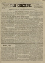 Le Censeur : journal de Lyon, politique, industriel et littéraire, N°3920, pp. 1