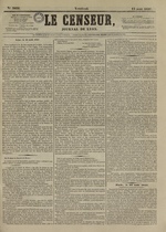 Le Censeur : journal de Lyon, politique, industriel et littéraire, N°3938, pp. 1