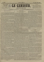 Le Censeur : journal de Lyon, politique, industriel et littéraire, N°3941, pp. 1