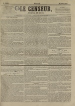 Le Censeur : journal de Lyon, politique, industriel et littéraire, N°3948, pp. 1