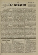 Le Censeur : journal de Lyon, politique, industriel et littéraire, N°3967, pp. 1