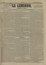 Le Censeur : journal de Lyon, politique, industriel et littéraire, N°3972, pp. 1