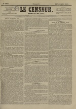 Le Censeur : journal de Lyon, politique, industriel et littéraire, N°3977, pp. 1