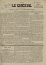 Le Censeur : journal de Lyon, politique, industriel et littéraire, N°3992, pp. 1