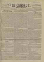 Le Censeur : journal de Lyon, politique, industriel et littéraire, N°4005, pp. 1