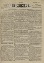 Le Censeur : journal de Lyon, politique, industriel et littéraire, N°4006, pp. 1