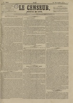 Le Censeur : journal de Lyon, politique, industriel et littéraire, N°4015, pp. 1