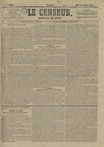 Le Censeur : journal de Lyon, politique, industriel et littéraire, N°4023, pp. 1