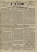 Le Censeur : journal de Lyon, politique, industriel et littéraire, N°4024, pp. 1