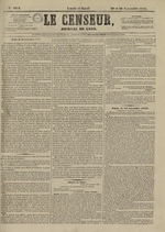 Le Censeur : journal de Lyon, politique, industriel et littéraire, N°4031, pp. 1