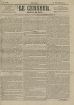 Le Censeur : journal de Lyon, politique, industriel et littéraire, N°4036, pp. 1