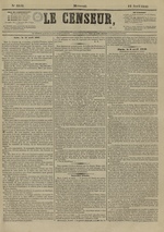 Le Censeur : journal de Lyon, politique, industriel et littéraire, N°4152, pp. 1