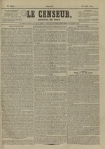 Le Censeur : journal de Lyon, politique, industriel et littéraire, N°4181, pp. 1