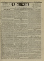 Le Censeur : journal de Lyon, politique, industriel et littéraire, N°4235, pp. 1