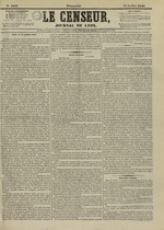 Le Censeur : journal de Lyon, politique, industriel et littéraire, N°4243, pp. 1