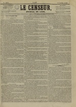 Le Censeur : journal de Lyon, politique, industriel et littéraire, N°4244, pp. 1