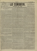 Le Censeur : journal de Lyon, politique, industriel et littéraire, N°4248, pp. 1