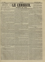Le Censeur : journal de Lyon, politique, industriel et littéraire, N°4253, pp. 1