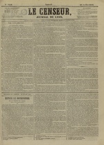 Le Censeur : journal de Lyon, politique, industriel et littéraire, N°4256, pp. 1
