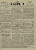 Le Censeur : journal de Lyon, politique, industriel et littéraire, N°4260, pp. 1