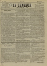 Le Censeur : journal de Lyon, politique, industriel et littéraire, N°4264, pp. 1