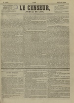 Le Censeur : journal de Lyon, politique, industriel et littéraire, N°4268, pp. 1