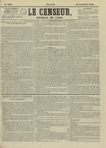 Le Censeur : journal de Lyon, politique, industriel et littéraire, N°4308, pp. 1