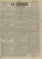 Le Censeur : journal de Lyon, politique, industriel et littéraire, N°4326, pp. 1