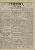 Le Censeur : journal de Lyon, politique, industriel et littéraire, N°4327, pp. 1