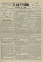 Le Censeur : journal de Lyon, politique, industriel et littéraire, N°4344, pp. 1